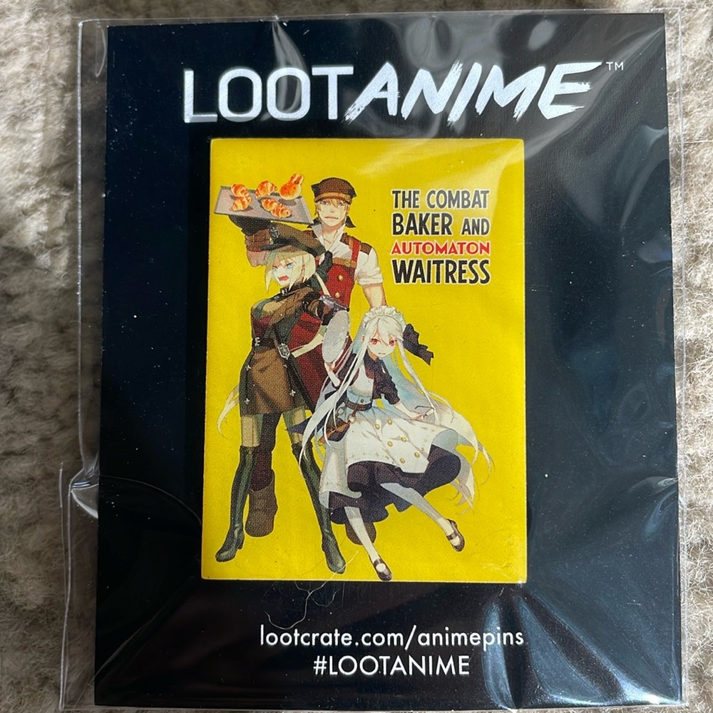 Comic-Con 2024 Loot Crate item - Combat Baker and Automaton Waitress pin